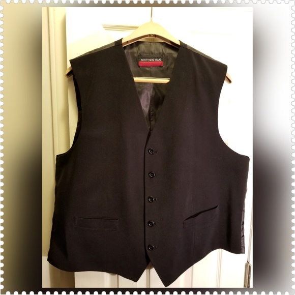 MIDTOWN 2 PIECE VEST SUIT SIZE L 40 WAIST